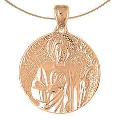 10K, 14K or 18K Gold Saint Jude Pendant