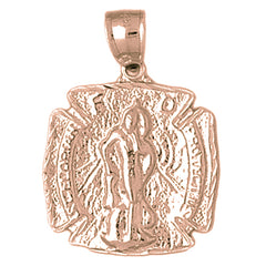 10K, 14K or 18K Gold Saint Florian Pendant