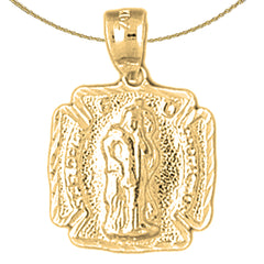 10K, 14K or 18K Gold Saint Florian Pendant