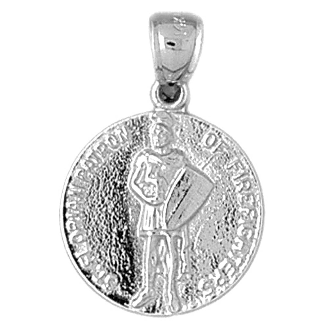 10K, 14K or 18K Gold Saint Florian Pendant