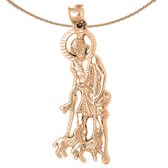 10K, 14K or 18K Gold Saint Lazarus Pendant