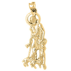 10K, 14K or 18K Gold Saint Lazarus Pendant