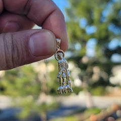 10K, 14K or 18K Gold Saint Lazarus Pendant