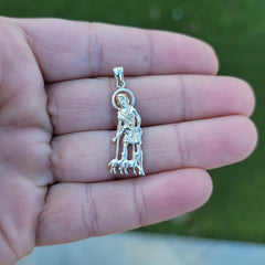 10K, 14K or 18K Gold Saint Lazarus Pendant