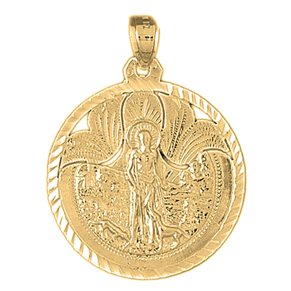 10K, 14K or 18K Gold Saint Lazarus Pendant