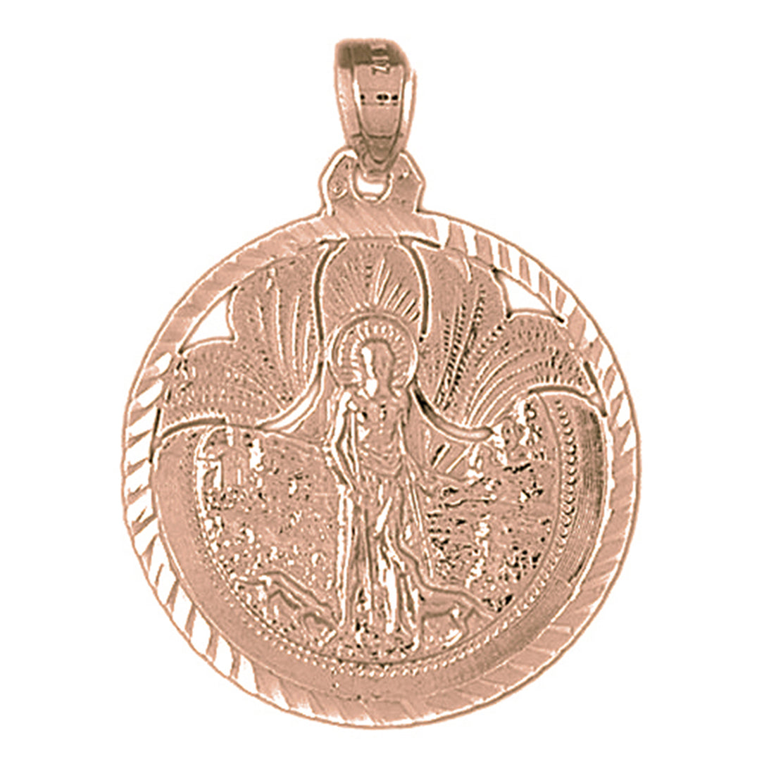 10K, 14K or 18K Gold Saint Lazarus Pendant