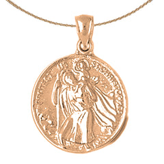 10K, 14K or 18K Gold Saint Christopher Pendant