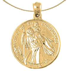 10K, 14K or 18K Gold Saint Christopher Pendant