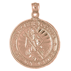 10K, 14K or 18K Gold Saint Christopher Pendant