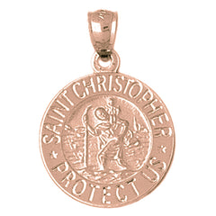 10K, 14K or 18K Gold Saint Christopher Pendant