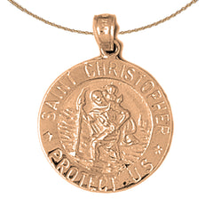 10K, 14K or 18K Gold Saint Christopher Pendant