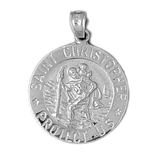 10K, 14K or 18K Gold Saint Christopher Pendant