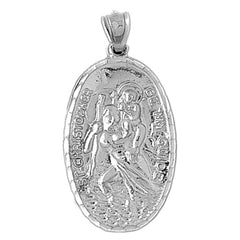 10K, 14K or 18K Gold Saint Christopher Pendant