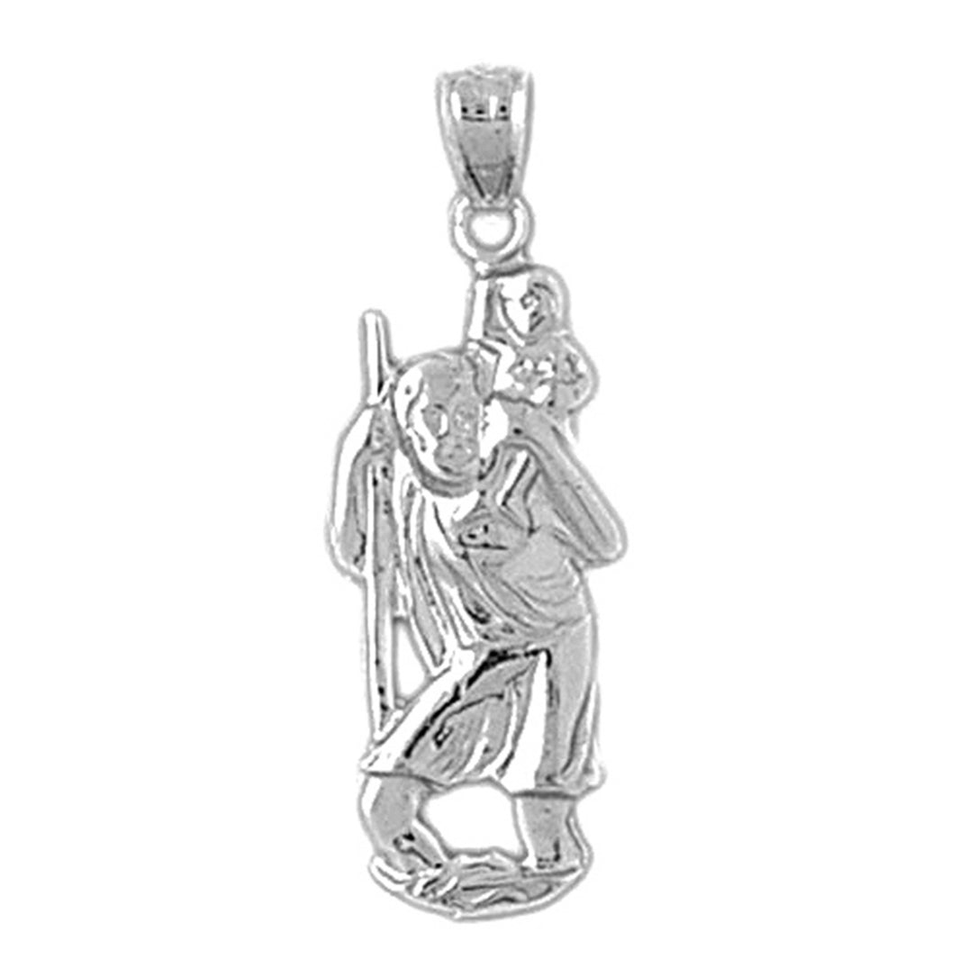 10K, 14K or 18K Gold Saint Christopher Pendant