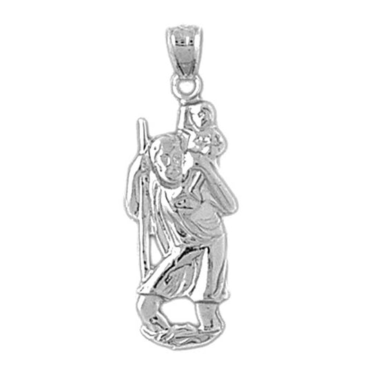 10K, 14K or 18K Gold Saint Christopher Pendant