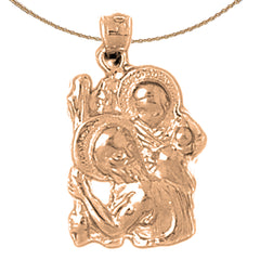 10K, 14K or 18K Gold Saint Christopher Pendant