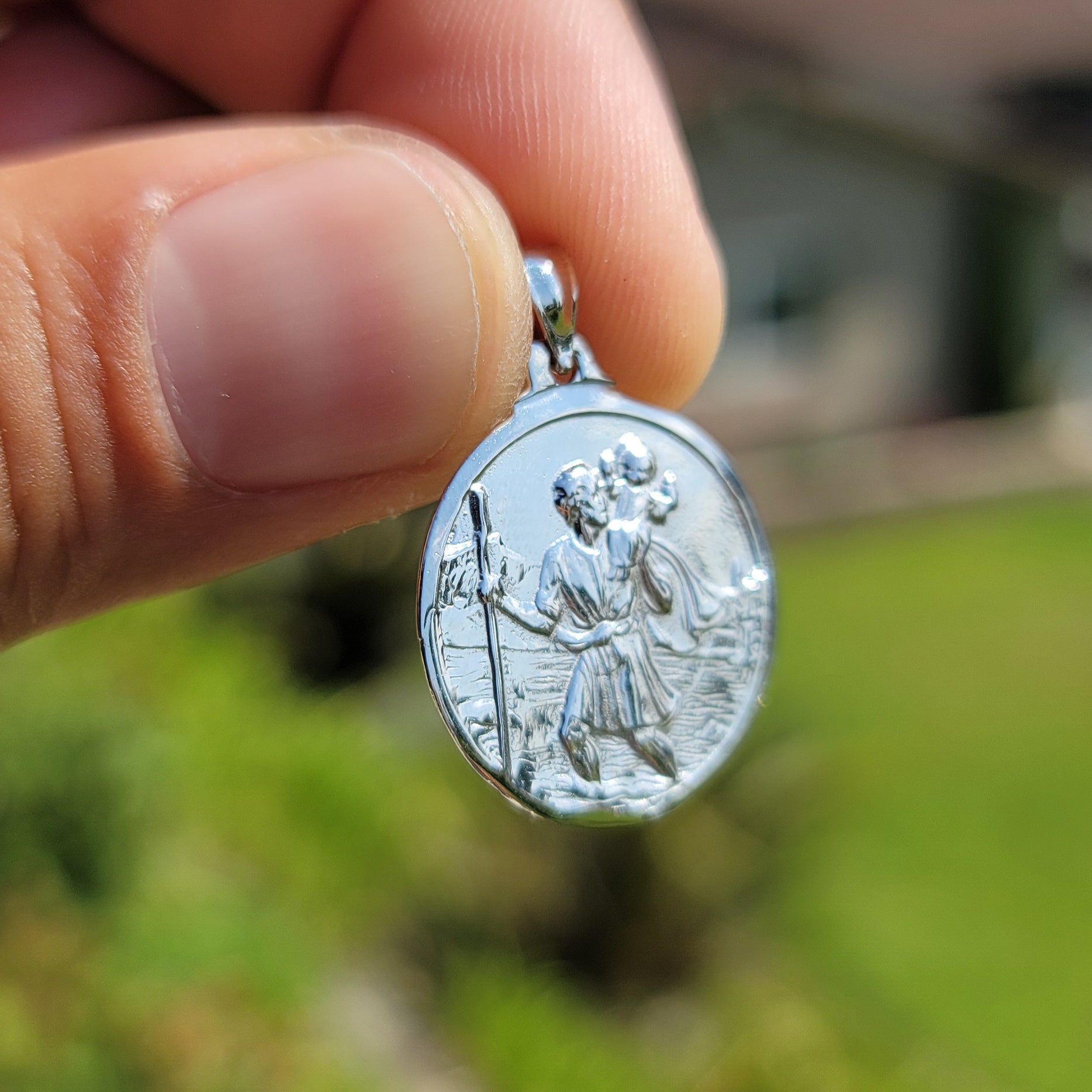 10K, 14K or 18K Gold Saint Christopher Pendant