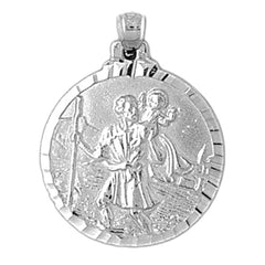 10K, 14K or 18K Gold Saint Christopher Pendant