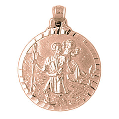 10K, 14K or 18K Gold Saint Christopher Pendant