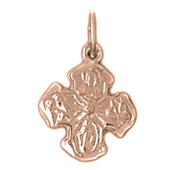 14K or 18K Gold 4-Way Cross Pendant