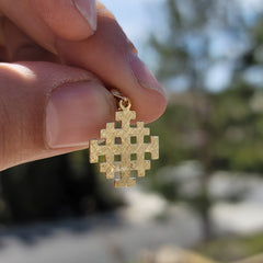 14K or 18K Gold Jerusalem Cross Pendant