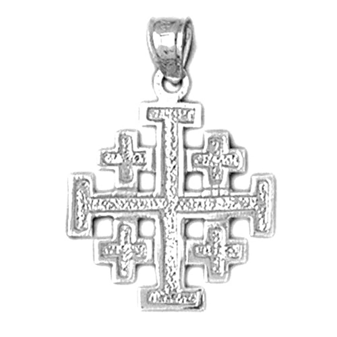 14K or 18K Gold Jerusalem Cross Pendant