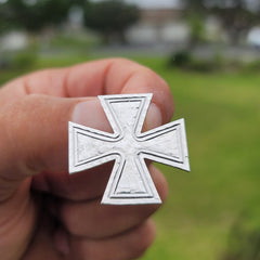 10K, 14K or 18K Gold Iron Cross Pendant