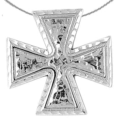 10K, 14K or 18K Gold Iron Cross Pendant