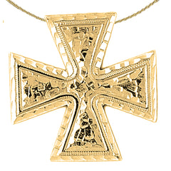 Eisernes Kreuz-Anhänger aus 10 Karat, 14 Karat oder 18 Karat Gold