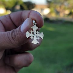 14K or 18K Gold Jerusalem Cross Pendant