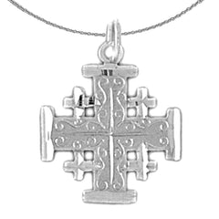 14K or 18K Gold Jerusalem Cross Pendant