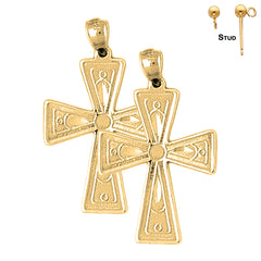 Ohrringe mit Deutschem Kreuz aus 14 Karat oder 18 Karat Gold