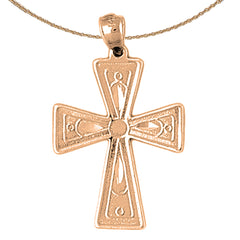 10K, 14K or 18K Gold Teutonic Cross Pendant