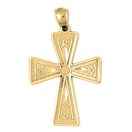 10K, 14K or 18K Gold Teutonic Cross Pendant