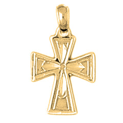 14K or 18K Gold Teutonic Cross Pendant