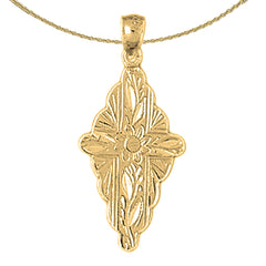 14K or 18K Gold Glory Cross Pendant