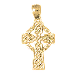 14K or 18K Gold Celtic Cross Pendant