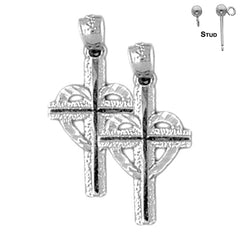 Pendientes Cruz Celta de Oro de 14K o 18K