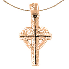 14K or 18K Gold Celtic Cross Pendant