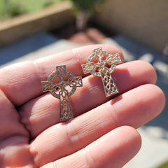 10K, 14K or 18K Gold Celtic Cross Pendant