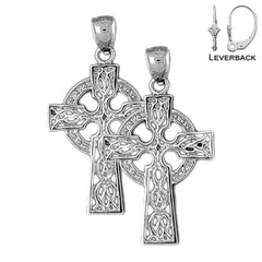 14K or 18K Gold Celtic Cross Earrings