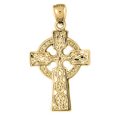 10K, 14K or 18K Gold Celtic Cross Pendant