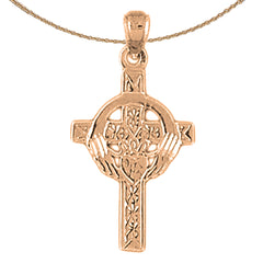 14K or 18K Gold Celtic Cross Pendant