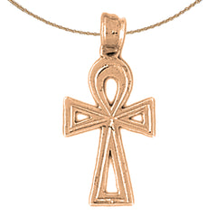 14K oder 18K Gold Ankh Kreuz Anhänger