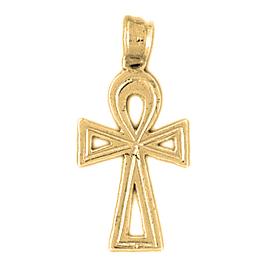 14K or 18K Gold Ankh Cross Pendant