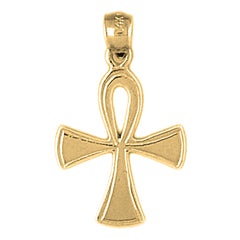 14K or 18K Gold Ankh Cross Pendant