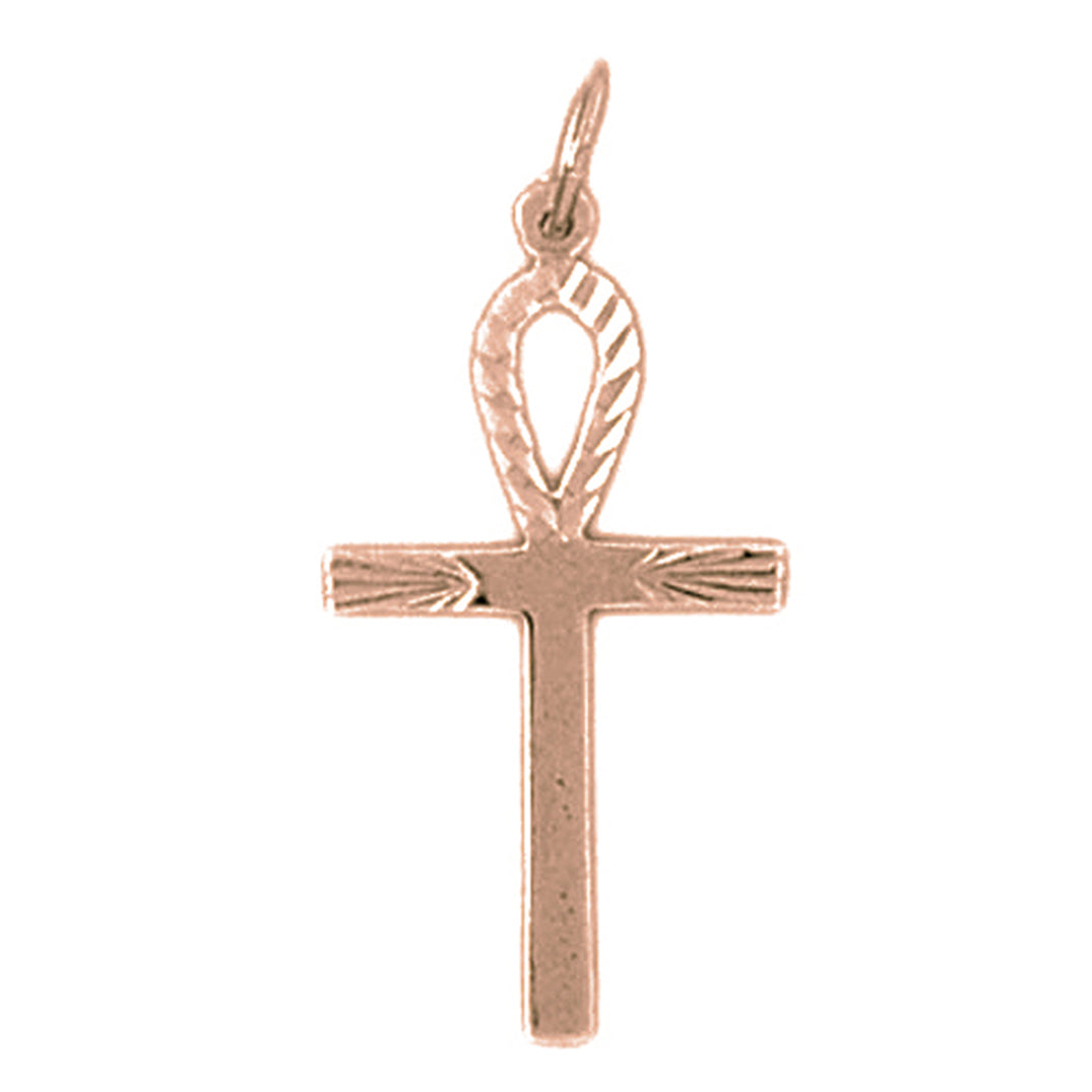 14K or 18K Gold Ankh Cross Pendant