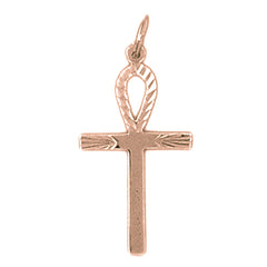 14K or 18K Gold Ankh Cross Pendant