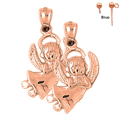 14K or 18K Gold Angel Earrings