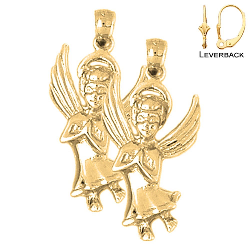 14K or 18K Gold Angel Earrings